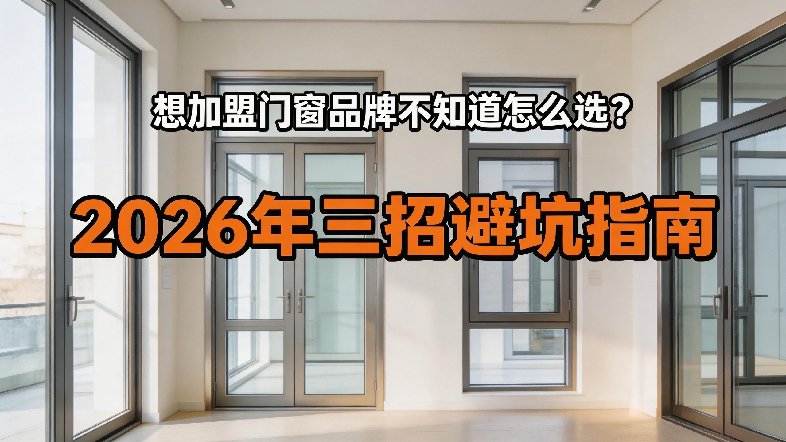想加盟門窗品牌不知道這么選？2026年三招避坑指南